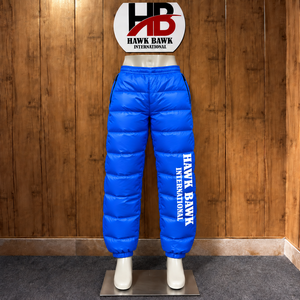 Pantalon d'hiver décontracté pour homme, coupe-vent, à taille élastique, matelassé, design matelassé, longueur intégrale, léger - Product Image 1