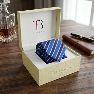 เนคไทโพลีเอสเตอร์ลายทางคู่สีน้ำเงิน |   เนคไททอผ้าคุณภาพพรีเมียม |   เครื่องประดับที่สง่างามและเป็นทางการ |   งานเลี้ยงแต่งงานทางธุรกิจ |   ของขวัญดีไซน์มีสไตล์ - Product Image 3