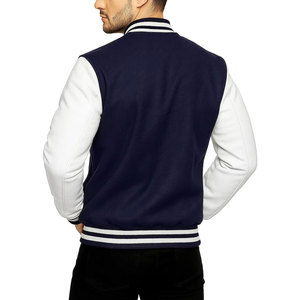 Chaqueta de Béisbol Varsity para Adultos y Jóvenes, Ligera, con Cuello Alto y Logotipo Bordado en Dorado y Carmesí, Chaqueta Personalizada para Hombre - Product Image 3