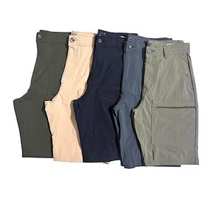 Pantalon court pour homme 100% coton Short élastique décontracté à 4 poches avec motif décoratif pour une impression globale - Product Image 1