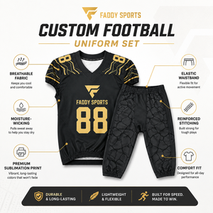 Custom American Football Uniform Set Professional Sublimated Jersey and Pants Youth Adult Men's Training Wear Breathable Apparel - Product Image 5