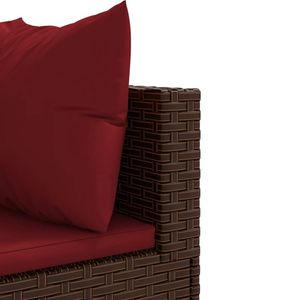 Ensemble de 8 chaises longues de patio en rotin PE brun avec pieds réglables, pour jardin - Product Image 6