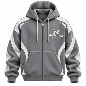 Unisex High Quality 100% Cotton <b>Zip</b>-Up <b>Hoodie</b> Fleece Sweatshirt with <b>Pocket</b> Regular Fit Sporty Style Winter Wear - Product Image 5