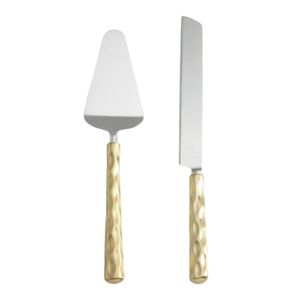 Juego de Cuchara y Tenedor para Ensalada de Acero Inoxidable Estilo Nórdico, Cubiertos Chapados en Oro con Mango de Acrílico Imitación Carey para Comer en Casa - Product Image 2