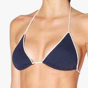 Bikini de Playa para Mujer con Acabado Satinado, Suavidad, Glamour de Alta Sociedad, Lujo junto a la Piscina, Detalles Drapeados, Atuendo Elegante - Product Image 4