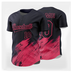 Nueva Llegada, Jersey de Béisbol Personalizado Sublimado para Hombre, Cuello Redondo con Botones, Jersey de Béisbol Sublimado Personalizado - Product Image 1
