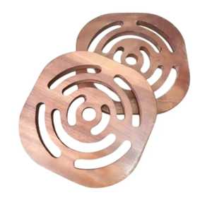 Square Spiral Wooden Trivet Set Hollow Carved Wood Hot Pan Coaster Heat Resistant Kitchen Pot Holder <b>Mat</b> Pad - Product Image 1