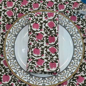 Printed Floral Cotton Tablecloth Pink <b>Black</b> White Classic Style Washable Home Use <b>Table</b> <b>Cover</b> Eco-Friendly Dustproof Modern Home - Product Image 4