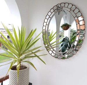 Peruvian Oval Decorative <b>Mirror</b> 70 cm Handmade Wall Decor – Carved Wood Elegant Statement <b>Mirror</b> for Living Room Bedroom - Product Image 2