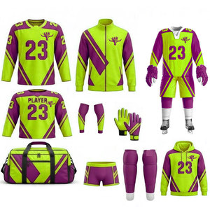 Nouveaux ensembles d'uniformes de hockey sur glace, fabrication professionnelle, 100% polyester. - Product Image 1
