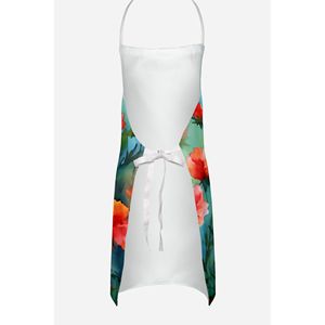 Ohio Scarlet claveles acuarela Unisex gran delantal Multicolor para cocinar jardinería-servidor de cocina para adultos mujeres hombres - Product Image 4