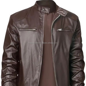 Top Trending Transpirable y Cómodo Precio al por mayor Moda de invierno Oem Diseños Chaqueta de cuero genuino para hombres - Product Image 1