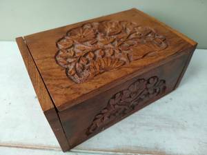 Aaliyan Impex Cheap Decorative Wooden Treasure <b>Box</b> for Coins Jewelry <b>Trinkets</b> and Collectibles with Classic Vintage Artistic - Product Image 3