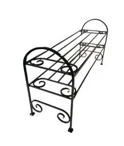 Durable 4 Tier Black Metal <b>Shoe</b> <b>Rack</b> Organizer with Rounded Corners and Modern Minimalist Design - Product Image 2