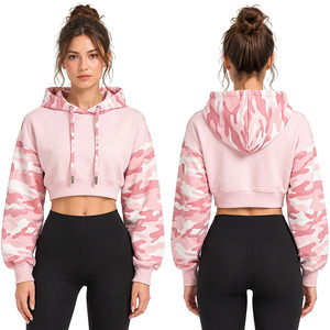 Fabricant de vêtements pour femmes, sweat-shirt court personnalisé, fournisseur de vêtements en gros, vêtements à marque privée - Product Image 1