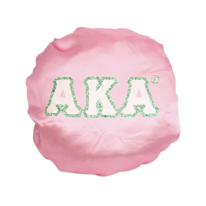 Gorro de Satén Rosa y Verde AKA, Gorro Protector de Cabello con Forro de Seda para Dormir, para Cabello Rizado Natural, Accesorio para el Cuidado del Cabello - Product Image 5