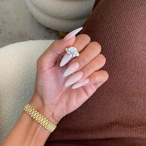 One Stone Oval Cut Lab-Grown Diamond Luxury Engagement Wedding <b>Ring</b> 10Carat IGI Certified Yellow Gold 14k Party Gift Jewelry - Product Image 5