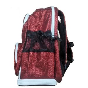 Sac à dos souple rouge métallisé avec fermeture éclair, unisexe, usage quotidien, style tendance, doublure en polyester imperméable - Product Image 3