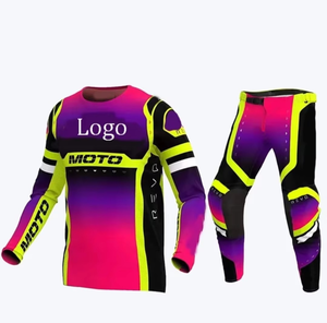 Combinaison de motocross professionnelle imprimée pour hommes, équipement de course MX, logo/nom d'équipe personnalisé, vente en gros, légère, respirante, séchage rapide, été - Product Image 1