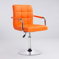 Tabouret de bar réglable en gros avec accoudoirs, chaise de comptoir pivotante en cuir PU, siège moderne pour cuisine et salle à manger
