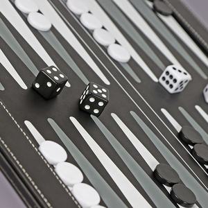 Jeu de backgammon classique avec dés, 2 joueurs, matériau PU, design durable, format voyage - Product Image 2