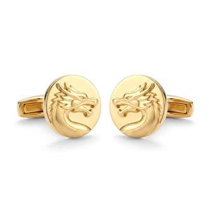 Boutons de manchette élégants en alliage de zinc personnalisés, motif couronne, cadeau d'affaires - Product Image 3