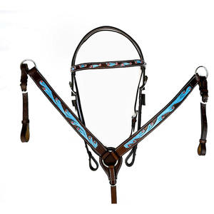 บังเหียนโพโลแบบเย็บประณีตสั่งทำพิเศษ พร้อมสายบังเหียนแบบอังกฤษ ราคาขายส่งจากโรงงาน ผู้ผลิตแผ่นรองอกม้า - Product Image 1