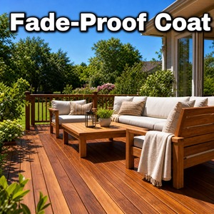 Weather Resistant Low VOC UV Anti Fade Wood Protective Coating Color Retaining Eco Friendly <b>Waterproof</b> Finish 1K For Outdoor - Product Image 3