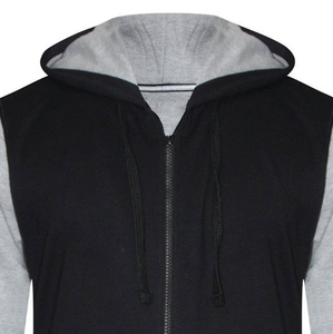 Ensemble de survêtement décontracté pour homme avec capuche, blocs de couleur, fermeture éclair, manches longues, pantalon de jogging uni, respirant, en polyester et coton, pour l'automne - Product Image 6