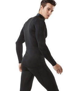 High Quality Men's Professional Gym Rash Guard Cotton/Bamboo Fiber 220g Portable Customized Logo Print Long Compression - Product Image 5
