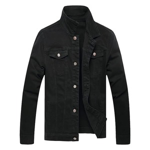 <b>Customize</b> <b>Denim</b> <b>Jacket</b> for Men-Vintage Style Breathable 100% Cotton Short Length Single Button Closure - Product Image 1