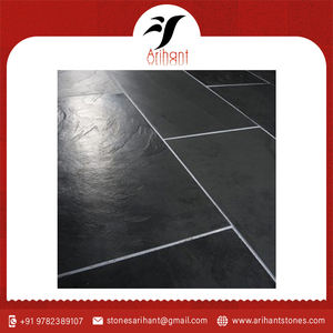 Ardoise noire naturelle, pierre décorative, matériau élégant pour l'intérieur et l'extérieur - Product Image 6