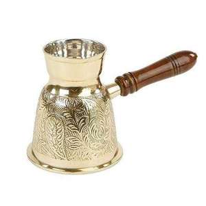 Cafetera Turca/Árabe de Latón de Calidad Duradera, Apta para Alimentos, con Mango de Madera, para Estufa, Tetera - Product Image 5