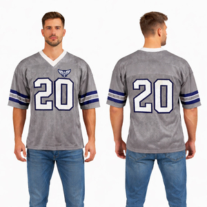 Camiseta Deportiva Transpirable de Malla Blanca Personalizada para Fútbol Americano, con Número Impreso, Uniforme de Equipo, Camiseta de Entrenamiento, Talla Grande - Product Image 3