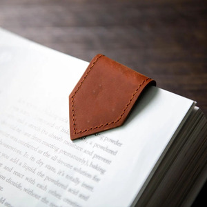 Premium handmade leather maple leaf <b>bookmark</b> crafted from leather durable accessory for books and notebooks for sale in low rate - Product Image 6