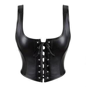 New Edition PU Leather Women's Wear Leather <b>Corsets</b> <b>Trainer</b> OEM Custom Logo Print Sexy Body Shaping Leathers <b>Corset</b> In Low MOQ - Product Image 1