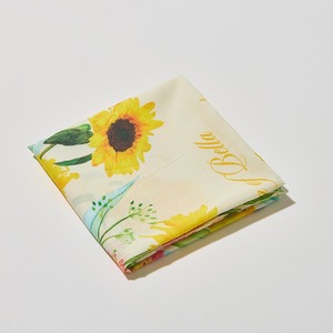 [K-ESSENTIALS] Pañuelo de bolsillo con diseño de flor amarilla, algodón de los años 60, 50x50cm, suave, ecológico, paño cuadrado - Product Image 4