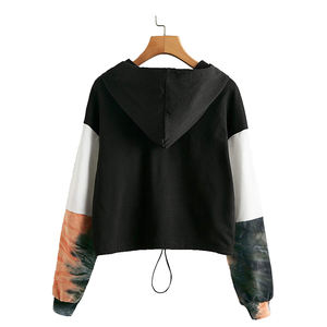 Sudadera con Capucha Corta de Moda Personalizada al por Mayor para Mujer, Sudadera con Capucha Extra Grande de Alta Calidad Estilo Vintage Personalizada para Mujer - Product Image 5