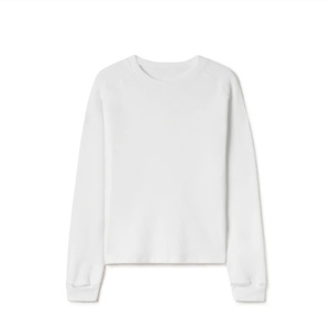Classic White Crewneck Sweatshirt Soft Cotton Blend Regular Sleeve Loose <b>Pullover</b> <b>Men</b> Women Casual Everyday Wear OEM Service - Product Image 1