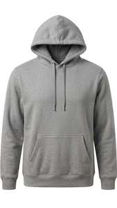 Sweat-shirt à capuche fin unisexe personnalisé en usine, effet dégradé, avec logo imprimé par sérigraphie, vierge, coupe oversize - Product Image 5