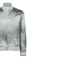 Blouson Bomber Homme en Soie Satinée de Haute Qualité, Blouson Bomber Matelassé en Satin, Col Montant Brodé, Blouson Bomber Décontracté Personnalisé
