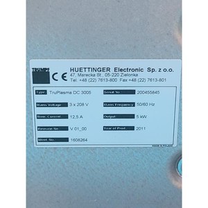 HUETTINGER TRUPLASMA DC 3005 มือสอง สภาพเดิม อะไหล่อุปกรณ์เซมิคอนดักเตอร์รุ่นเก่า - Product Image 4