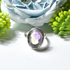 Ametrine Cabochon <b>Ring</b> Handmade Oxidized <b>Silver</b> Plated <b>Ring</b> Ametrine Gemstone Bezel Set Vintage Women's <b>Statement</b> <b>Ring</b> - Product Image 3