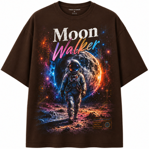 Camiseta de Manga Larga con Estampado de Astronauta Moon Walker para Hombre, Color Personalizado, Cuello Redondo, Corte Regular, Informal, 100% Algodón Jersey Terry Transpirable - Product Image 1