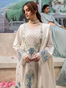 Élégante Robe Anarkali Longue en Soie Brodé Bleu pour Femme, Style Indien et Pakistanais, Robe de Mariage, Coupe Classique, Taille Adulte - Product Image 5