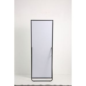 Large Aluminum 5MM Silver Floor <b>Mirror</b> Rounded Corner Rimless Standing with <b>Leaning</b> Feature for Bedroom Office Hotel Shop - Product Image 2