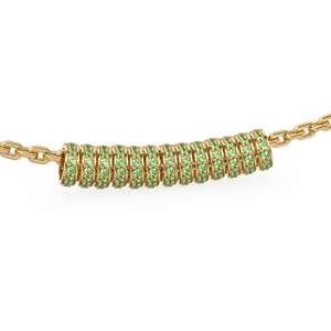 Rondelles de Oro Sólido Italiano de 18K con Peridoto, Rondelle Eternity, Separador Redondo de Oro Sólido, Separador de Peridoto Verde, Rueda de Oro - Product Image 2
