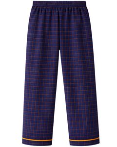 Ensemble de pyjama pour femmes personnalisé à carreaux bleus et jaunes, manches longues, boutonné, vêtements de nuit en coton doux, ensemble de détente deux pièces - Product Image 4