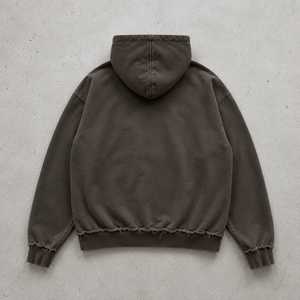 รับผลิตเสื้อฮู้ดดี้สตรีทแวร์แบบสั่งทำจากโรงงานโดยตรง ผ้าฝ้ายถัก 100% พิมพ์ลายดิจิทัล ทรงโอเวอร์ไซส์ แบบครอป สไตล์วินเทจ - Product Image 3
