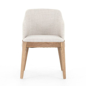 Fauteuil de salle à manger rembourré en bois massif de style Mid-Century, dossier incurvé ergonomique de qualité supérieure, idéal pour la maison, l'appartement ou le bureau. - Product Image 2